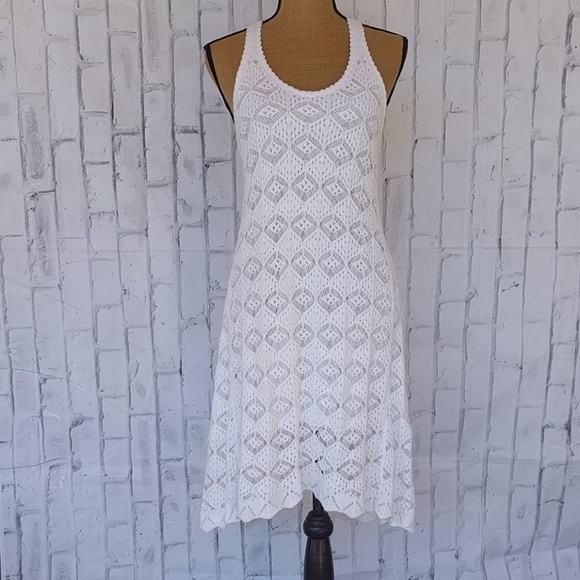 Moda International Dresses & Skirts - Moda International Crochet Racerback Dress Sz S